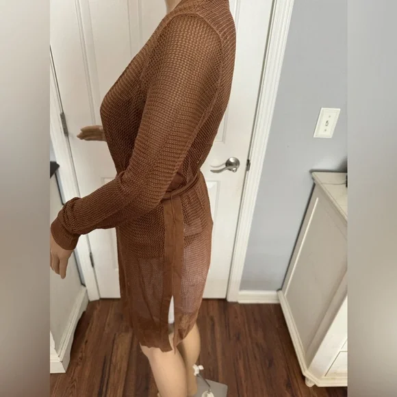 NWT White House Black Market Crochet Belted Coverup Size XS - Picture 6 of 12